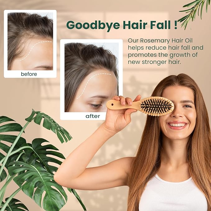 Natural Riches 100% Pure Premium Rosemary Oil For Hair Growth Infused With Biotin & Vitamin E Jojoba & Castor Oil Hair Strengthening Treatment | Nourishing & Volumizing | Non GMO Verified 8 Fl oz.-Velvo Beauty