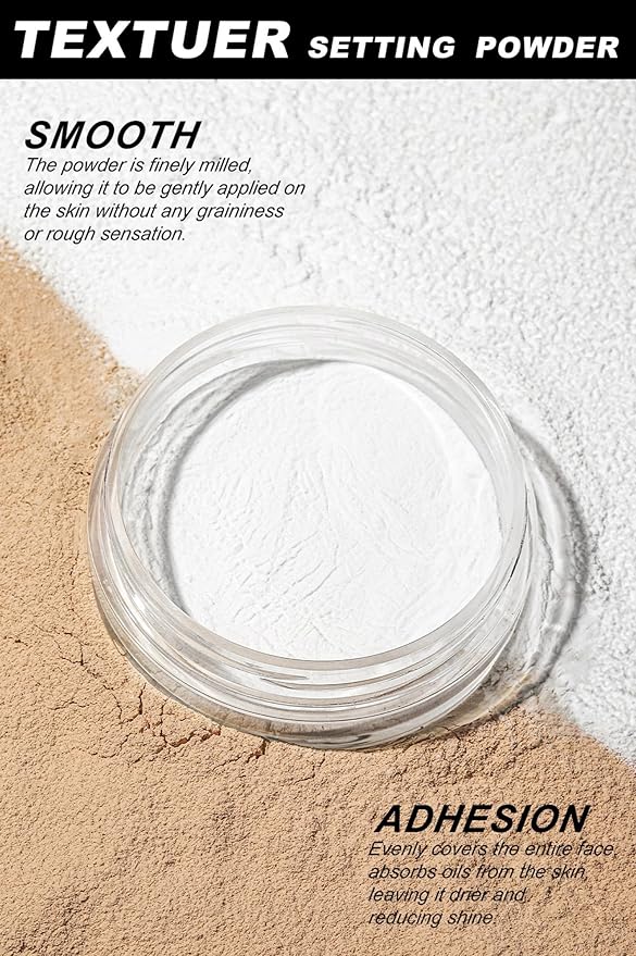 MAEPEOR Matte Setting Loose Powder 8 Colors Smooth and Lightweight Face Powder for Brightening and Setting Makeup with Face Puff (03 Soleil)-Velvo Beauty