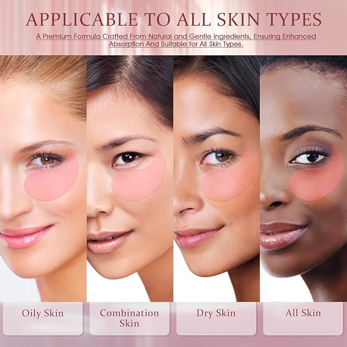 Under Eye Patches Masks - for Dark Circles, Puffiness, Eye bags,and Fine Lines Smoothing Skin Care Treatment with Collagen and Hyaluronic Acid for Women and Men, (60 Pcs) Pink-Velvo Beauty