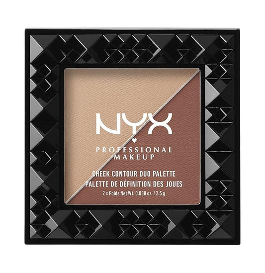 NYX PROFESSIONAL MAKEUP Cheek Contour Duo Palette, Ginger and Pepper, 0.18 Ounce-Velvo Beauty