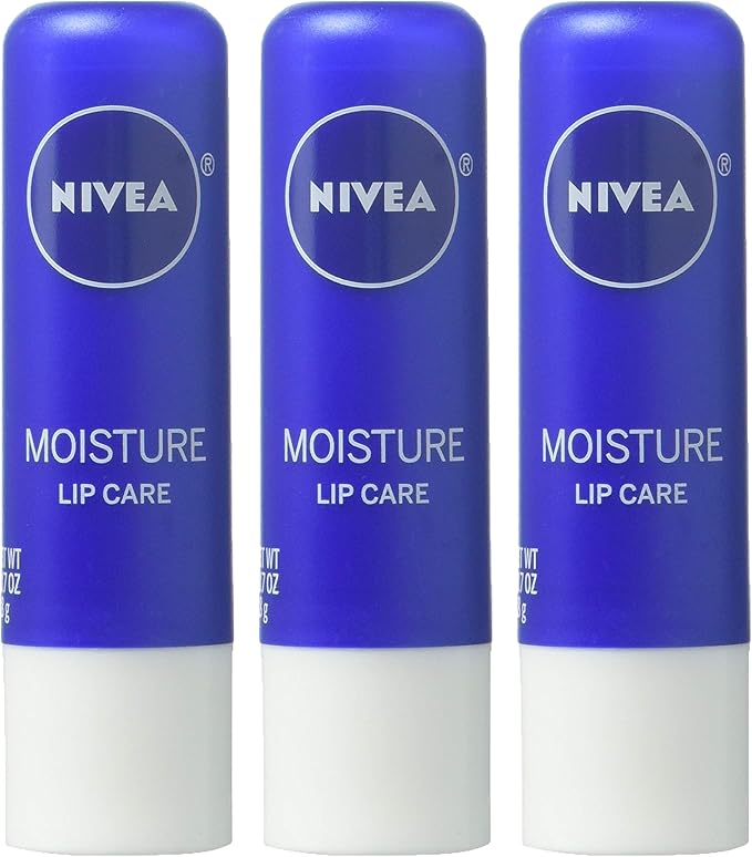 Nivea Moisture Lip Care 0.17 OZ (Pack of 3)-Velvo Beauty