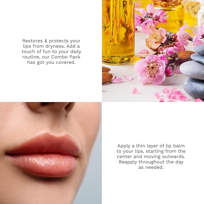 Rebels Refinery Mixed Lip Balm Trio - 100% Natural & Organic All-Day Moisture Care - Summer Citrus, Sour Blue Raspberry, Strawberry Mango Flavors-Velvo Beauty