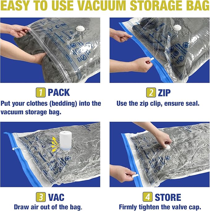 Travel Vacuum Bags with Electric Pump for Luggage and Suitcase, Vacuum Seal Compression Packing Bags for Clothes Clothing, Combo 18 Pack-Velvo Beauty