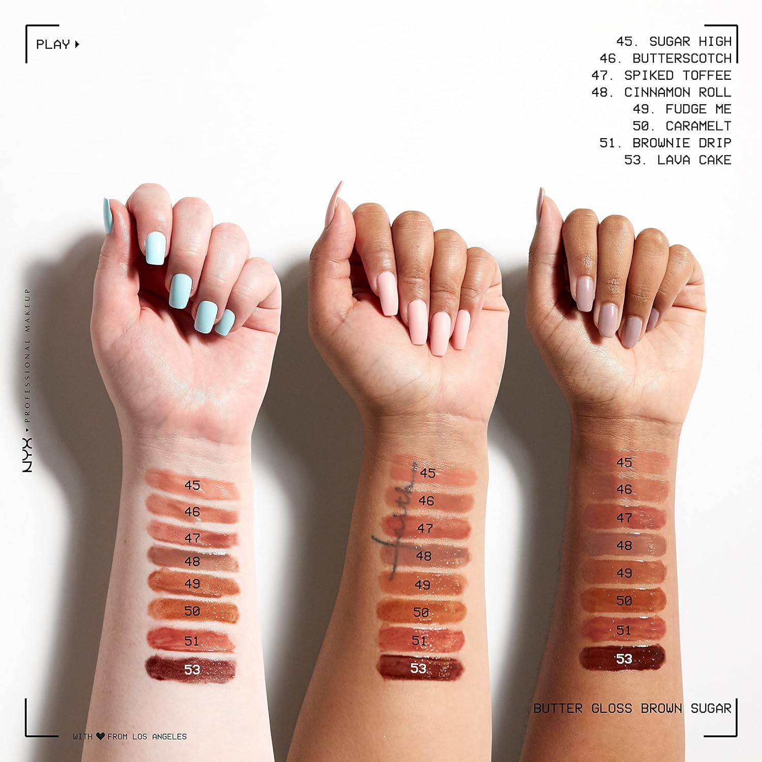 NYX PROFESSIONAL MAKEUP Butter Gloss Brown Sugar, Non-Sticky Lip Gloss - Fudge Me (Warm Brown) (Pack of 2)-Velvo Beauty