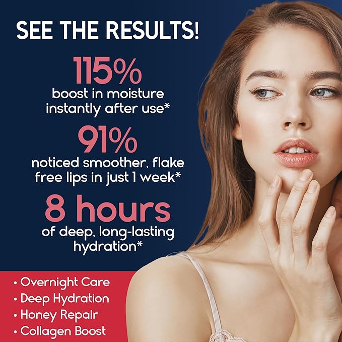 Lip Mask Overnight with Hyaluronic Acid & Collagen, Lip Sleeping Mask for Dry Cracked Lips, Moisturizing, Hydrating, Exfoliating Night Treatment for Lip Care (Strawberry)-Velvo Beauty