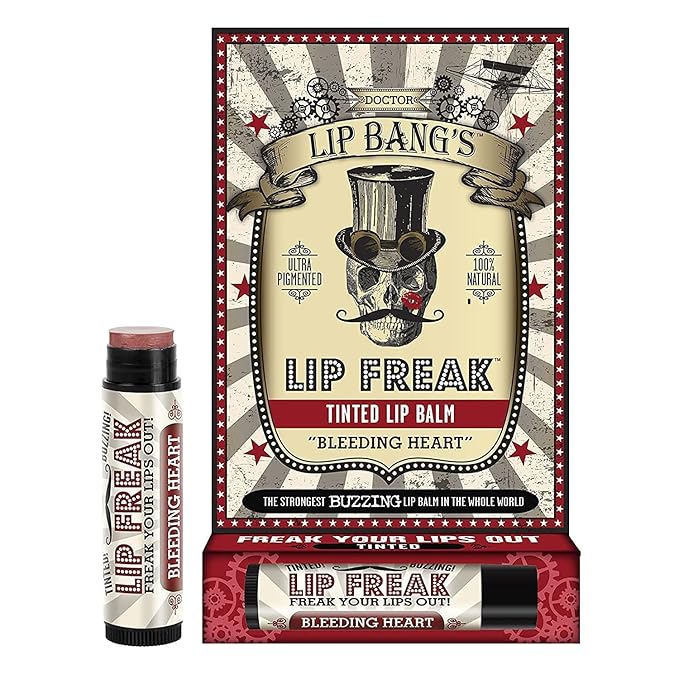 Doctor Lip Bang's BUZZING Lip Balm | Lip Freak| 100% All Natural | Cruelty Free | Bleeding Heart | 2 Pack-Velvo Beauty