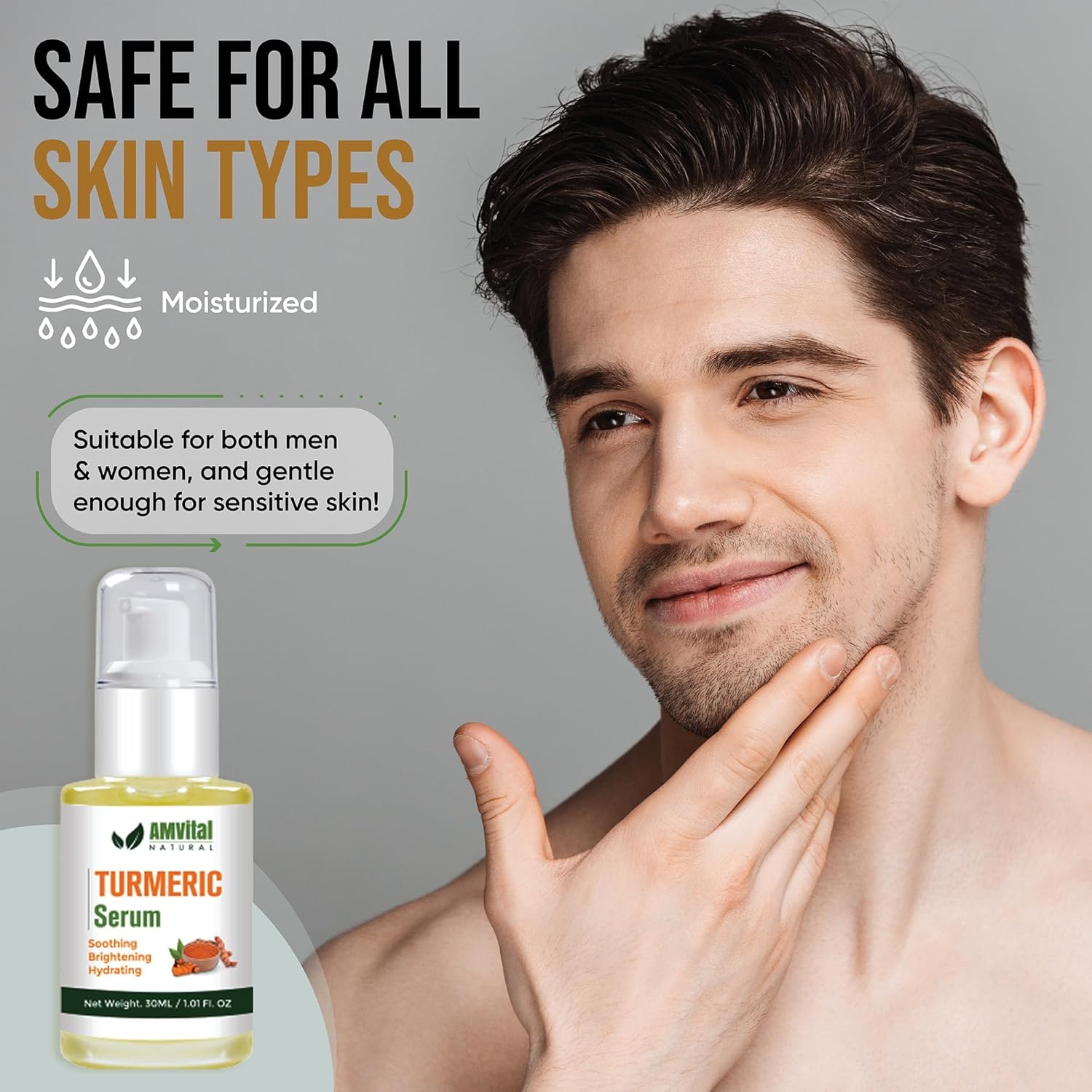 Turmeric Face Serum – Hydrating Facial Serum for Dark Spots, Uneven Skin Tone & Radiant Complexion-Velvo Beauty