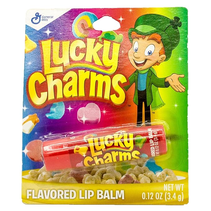 Cereal Flavored Lip Balm Set (5 Pack) Cocoa Puffs, Lucky Charms, Honey Nut Cheerios, Cinnamon Toast Crunch, and Trix-Velvo Beauty