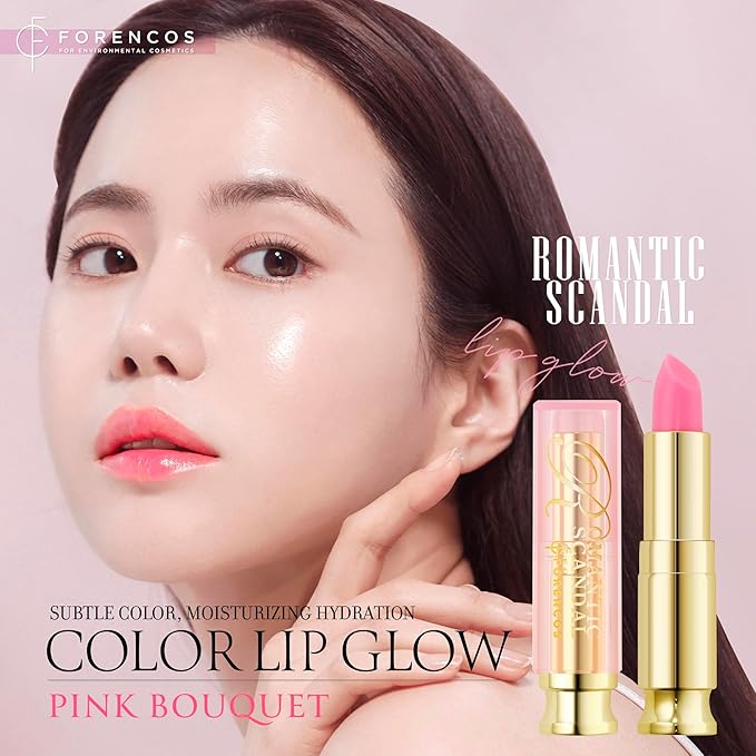 Tinted Lip Balm Hydrating 0.11 oz, Glow Pink Shade, Glossy High Pigmentation, Sheer and Smooth, Mositurizing, Natural Color (Pink Bouquet)-Velvo Beauty