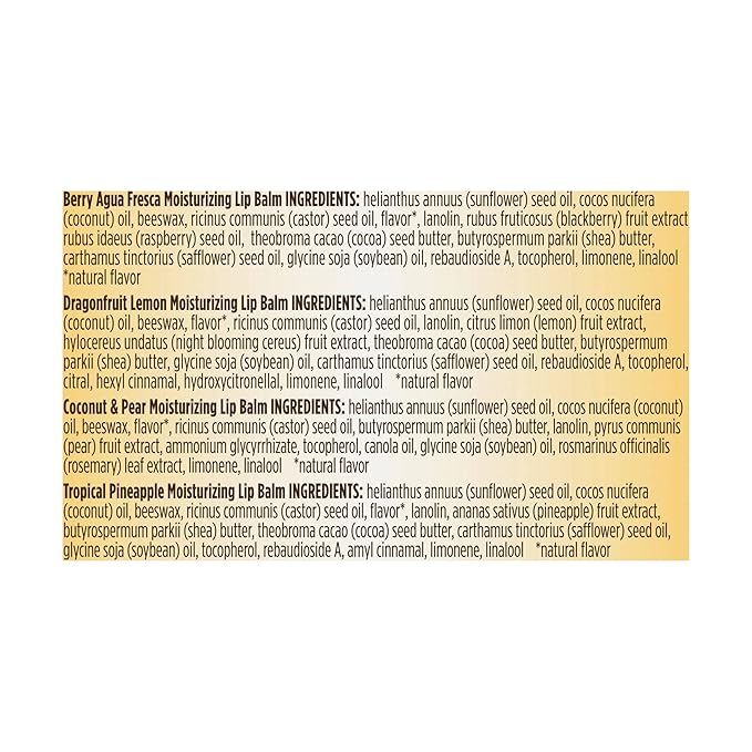 Burts Bees Tropical Assortment Lip Balm, 0.6 OZ-Velvo Beauty