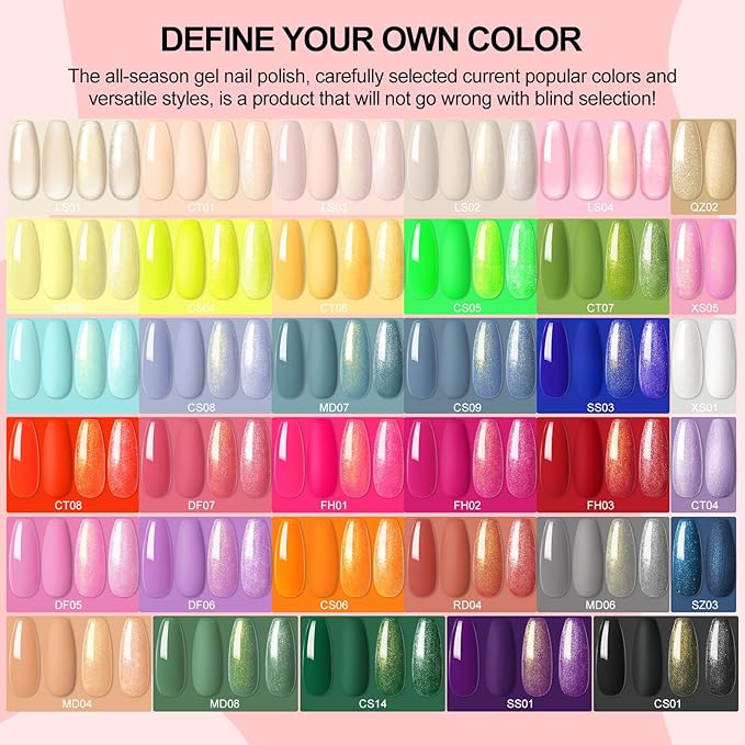 53PCS Gel Nail Polish Kit with U V light and Drill Starter Kit, 35 Colors Gel Polish Set 5pcs Top Base Coat Spring Summer Neutral Colors Professional Nail Lamp Gel Manicure Kit Gifts for Women-Velvo Beauty