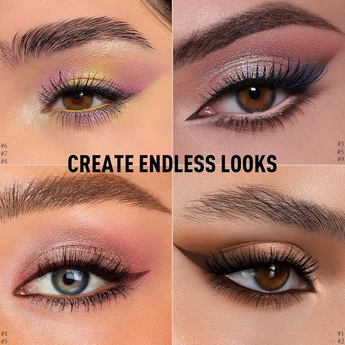 Eyeshadow Stick Waterproof Cream Eye Brighten Shadow Pencil Long-Lasting Crease-Proof Shimmer Glitter Eyeshadow Crayon Smooth High Pigmented Highlighter Neutral Eye Shadow Liner Makeup, 8 FANCY-Velvo Beauty