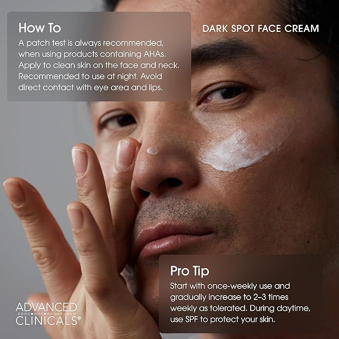 Advanced Clinicals Dark Spot Face Moisturizer | Lactic Acid Lotion For Face With Caffeine, Cocoa Butter, & Vitamin A | Brightening Cream Visibly Reduces Look Of Dark Spots & Uneven Skin Tone, 2 Fl Oz-Velvo Beauty