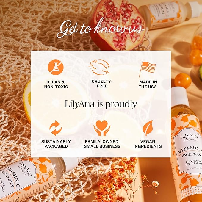 LilyAna Naturals Vitamin C Serum for Face - with Hyaluronic Acid and Vitamin E, Anti Aging Serum, Reduces Age Spots and Sun Damage, Promotes Collagen and Elastin (Double Pack)-Velvo Beauty