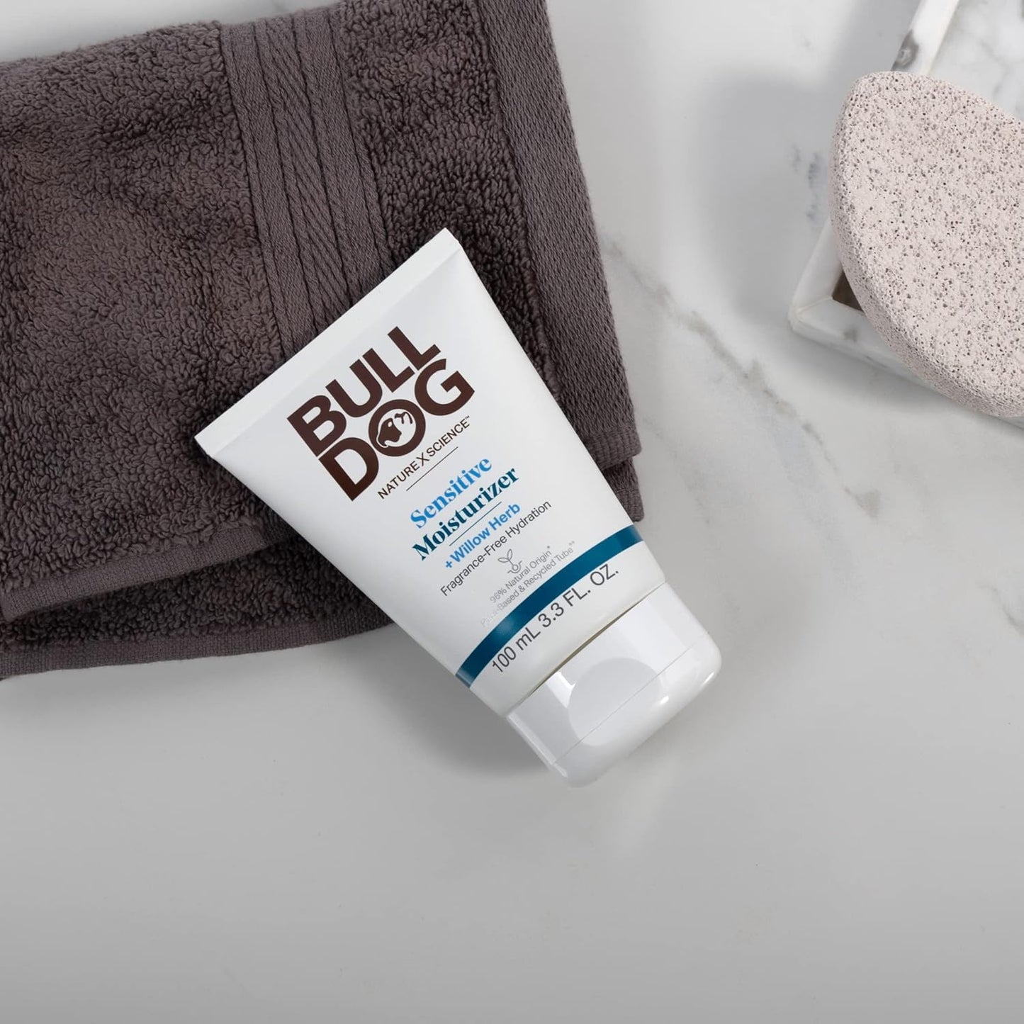 BULLDOG Mens Skincare and Grooming Face Moisturizer Fragrance Free, Sensitive, 3.3 Fluid Ounce-Velvo Beauty