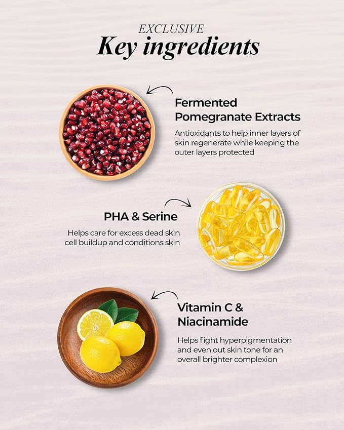 Sooryehan Ultimate Pomegranate (Skincare Set, 12.3fl oz) - Improved Skin Elasticity, Reduced Pores/Wrinkles & Gentle Exfoliation, Vitamin C, Adenosine & Niacinamide-Velvo Beauty