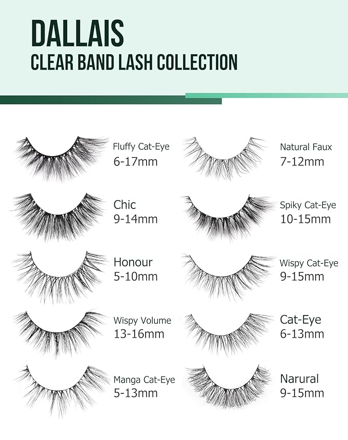 Lashes Wispy False Eyelashes Natural Look Fluffy Mink Lashes Doll Eyelashes Thick Faux Mink Eyelashes C Curl Fake Lashes 14MM 7 Pairs-Velvo Beauty
