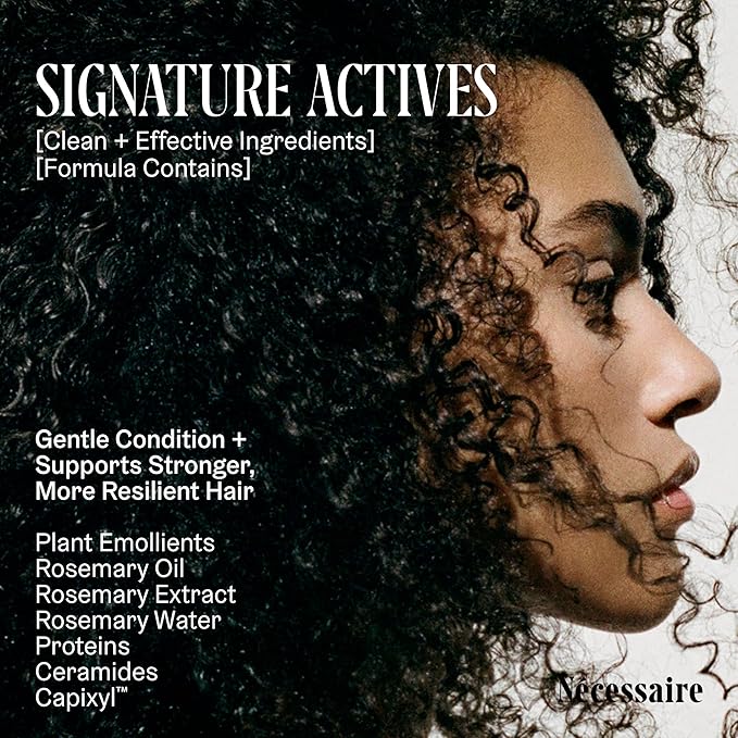Nécessaire Rosemary Conditioner | Multi-Protien Strengthening Conditioner For Thinning Hair. For Women + Men. Good For All Hair Types/Textures. Free Of Sulfates. Color-Safe. 250 ml / 8.4 oz-Velvo Beauty