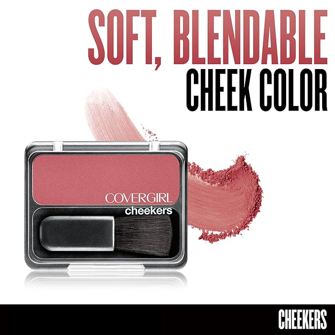 COVERGIRL Cheekers Blendable Powder Blush Rock 'n Rose, .12 oz (packaging may vary), 1 Count (Pack of 2)-Velvo Beauty