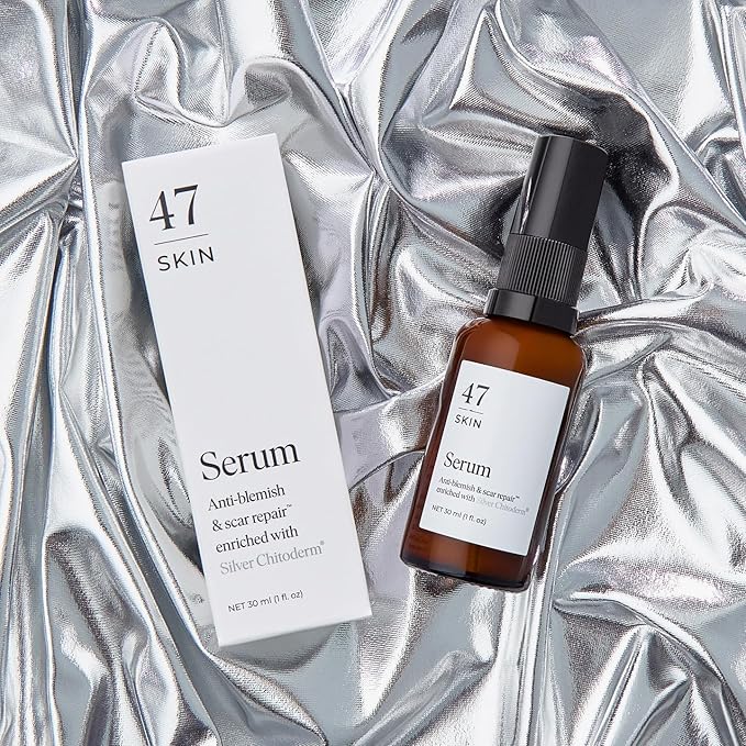 | Hydrating Face Serum with Silver Chitoderm for ALL Skin Types | Clears Acne, Prevents & Heals Breakouts & Blemishes, Repairs Scars | Moisturises and Nourishes For Smooth Skin | 30ml-Velvo Beauty