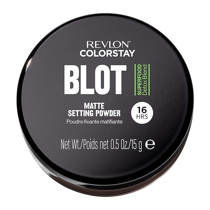 Revlon ColorStay Blot Face Powder, Mattifying, Blurring & Oil Absorbing Setting Powder, Absorb Sebum, Blurs Imperfections and Reduces Pore Appearance, 0.5 oz-Velvo Beauty