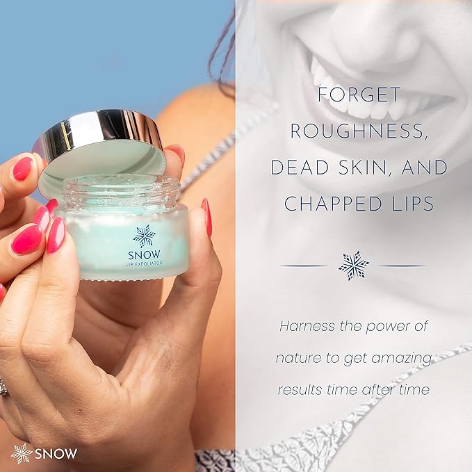 SNOW Lip Exfoliating Sugar Scrub - Lip Scrub Exfoliator for Plump & Soft Lips - Lip Care Product with Jojoba Oil - Moisturize Dry Lips - Lip Care Kit Essential - Lavender & Mint-Velvo Beauty