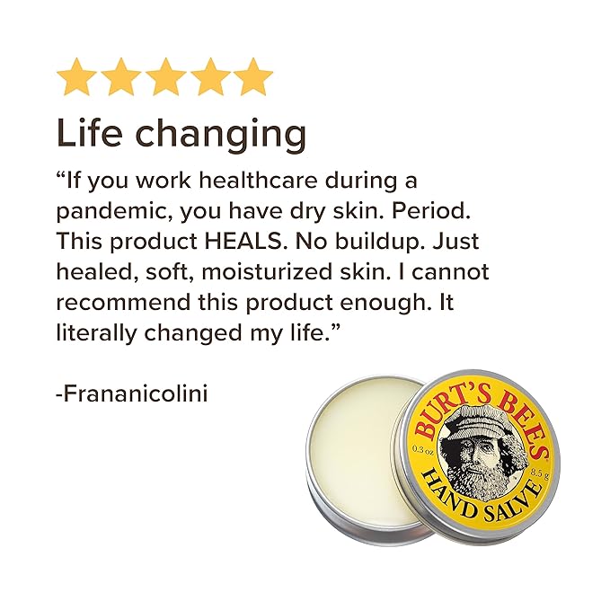 Burt's Bees Hand Salve and Moisturizing Lip Balm for Dry Skin and Chapped Lips, Classic, Natural Origin Skincare, 3 oz./0.15 oz.-Velvo Beauty