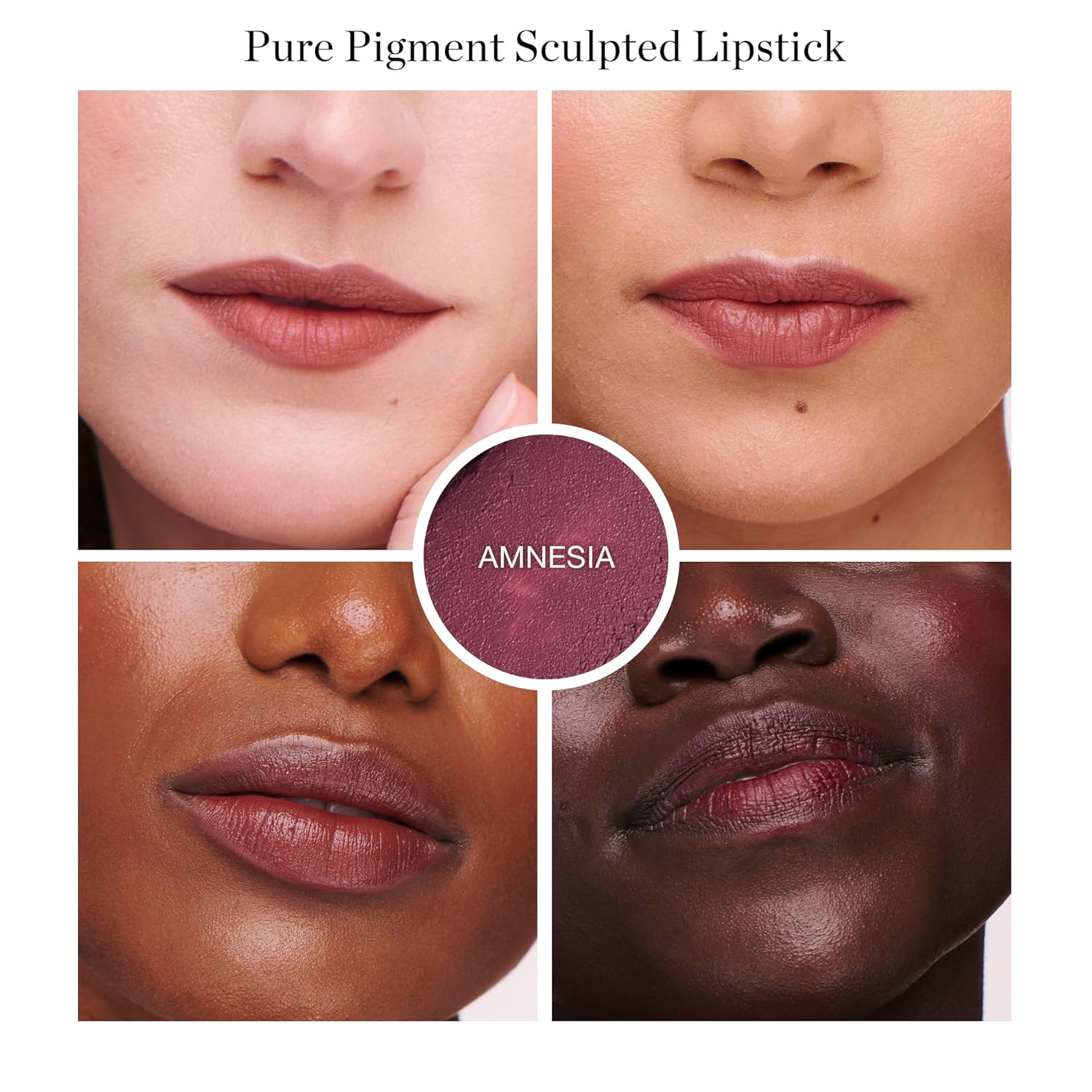 Ogee Full Bloom Sculpted Lipstick (Amnesia - Blackberry Mauve) - Long Lasting Organic Lipstick with Jojoba Oil & Micro Hyaluronic Acid - 70% Organic Ingredients & Made in USA-Velvo Beauty
