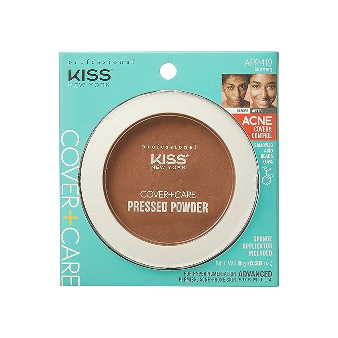 KISS Cover and Care Acne Control Pressed Powder- APP419 (Nutmeg)-Velvo Beauty
