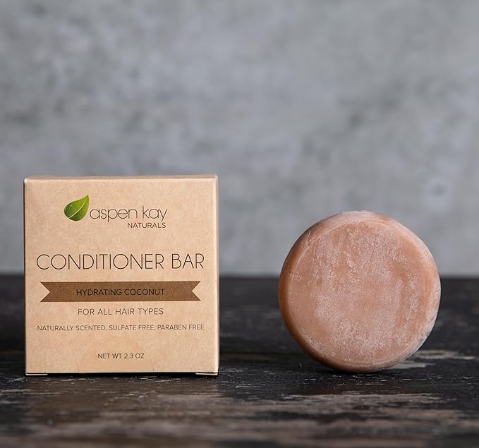 Coconut & Argan Oil Conditioner Bar, Deep Moisturizing for Dry Damaged Hair. Hydrating & Nourishing Solid Conditioner for Curly, Coily & Color Treated Hair, Vegan & Sulfate free, USA Made. 2.3 oz.-Velvo Beauty