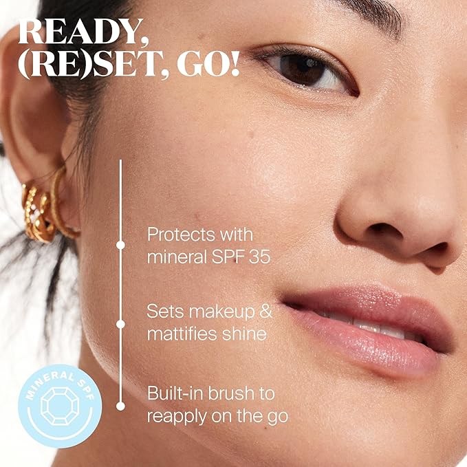 Supergoop! (Re) setting Mineral Powder, Deep - 0.15 oz - Makeup Setting Powder + Broad Spectrum SPF 35 PA+++ Sunscreen - With Ceramides, Olive Glycerides & Coated Silica Spheres-Velvo Beauty