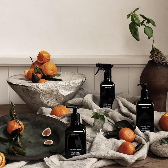 Homecourt Hand Wash, Gently Cleanses & Hydrates, Removes Dirt & Debris Without Irritating Skin, Clean Formula, Mandarin Basile, 12 fl oz-Velvo Beauty