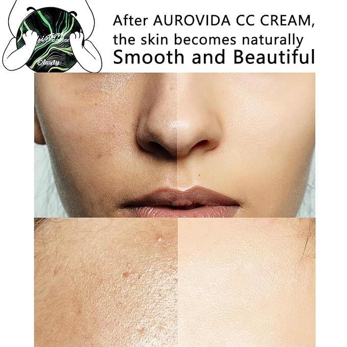 Moisture Cushion CC Cream Foundation for Mature Skin - Flawless Concealer BB Cream with Mushroom Head, Long-Lasting Waterproof Air Cushion CC, Natural honey and pine Makeup cream, Even Skin Tone（02#）-Velvo Beauty