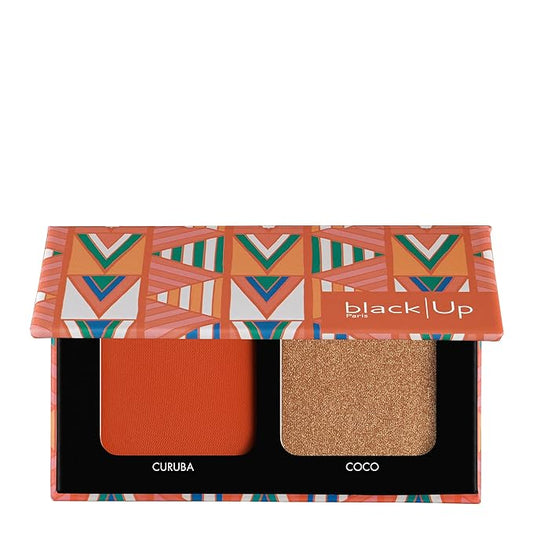 black Up Blush and highlighter duo (WAXDUO01)-Velvo Beauty
