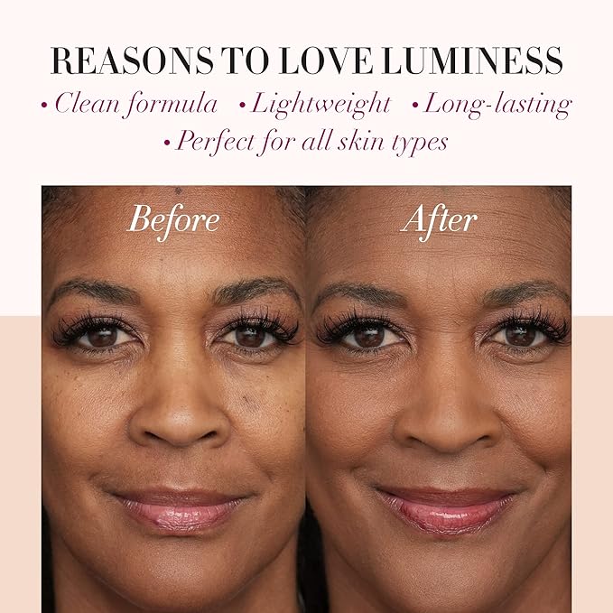 LUMINESS Airbrush Spray Silk Foundation Starter Kit - Rich - Foundation, Primer & Dual-Sided Angled Buffing Brush - Medium, Buildable Coverage, Anti-Aging Formula Hydrates & Moisturizes-Velvo Beauty