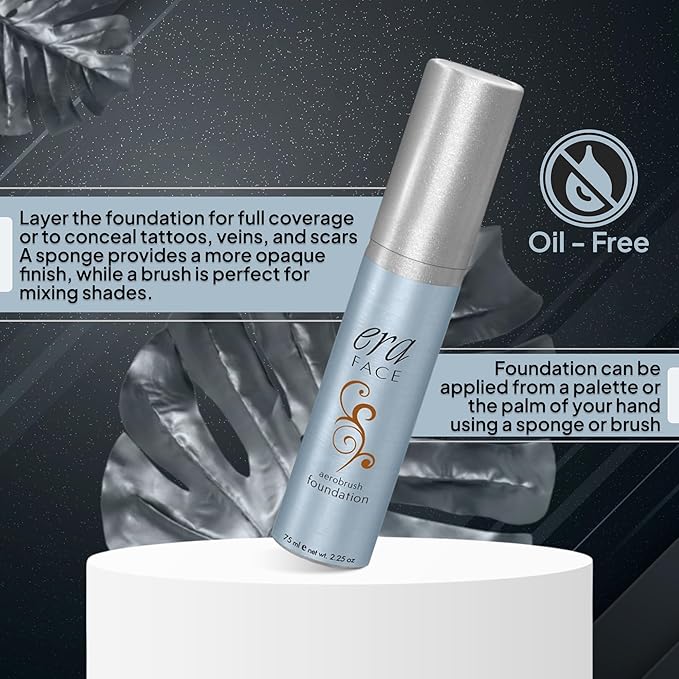 ERA Face spray makeup (R9 Chestnut - 2.25 oz) - airbrush foundation, everyday, buildable, professional spray on cosmetics by Era Beauty-Velvo Beauty