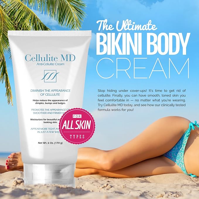 FIRMING TONING Cream Diminish Appearance Of Cellulite 6 oz New by Cellulite MD-Velvo Beauty