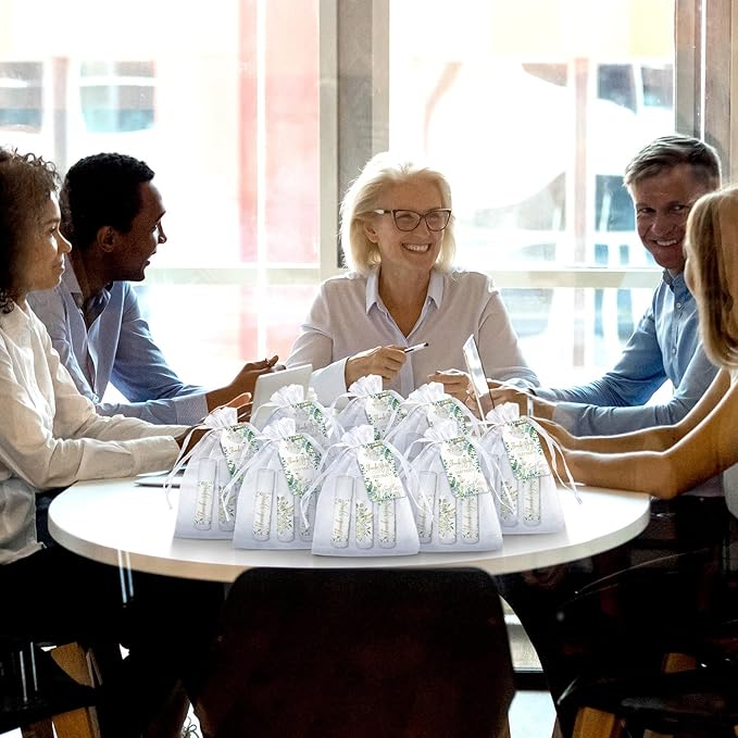 50 Set Employee Appreciation Gifts Bulk Baby Shower Favors Lip Balms Bulk Thank You Gifts Wedding Bridal Shower Bachelorette Gifts Prizes for Guests Women Teacher Coworker Nurse(Eucalyptus)-Velvo Beauty