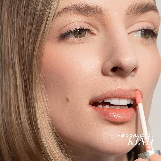 FITGLOW Beauty Lip Colour Serum | Hydrating Lip Gloss | Plumping Anti-Aging Lip Treatment | Natural Shine with Pomegranate Sterols & Collagen | Buildable Color for Dry Chapped Lips | Kind - 10g-Velvo Beauty