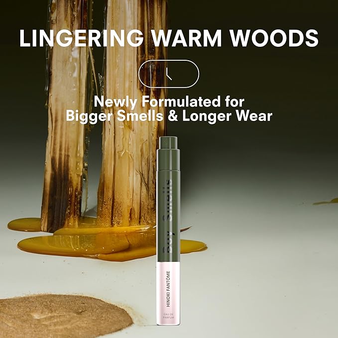 Boy Smells Hinoki Fantôme Travel Spray - Woody Spicy Perfume with Cardamom Cedarwood and Smoked Amber Notes - Long Lasting Fragrance Eau de Parfum Spray - 10ml-Velvo Beauty