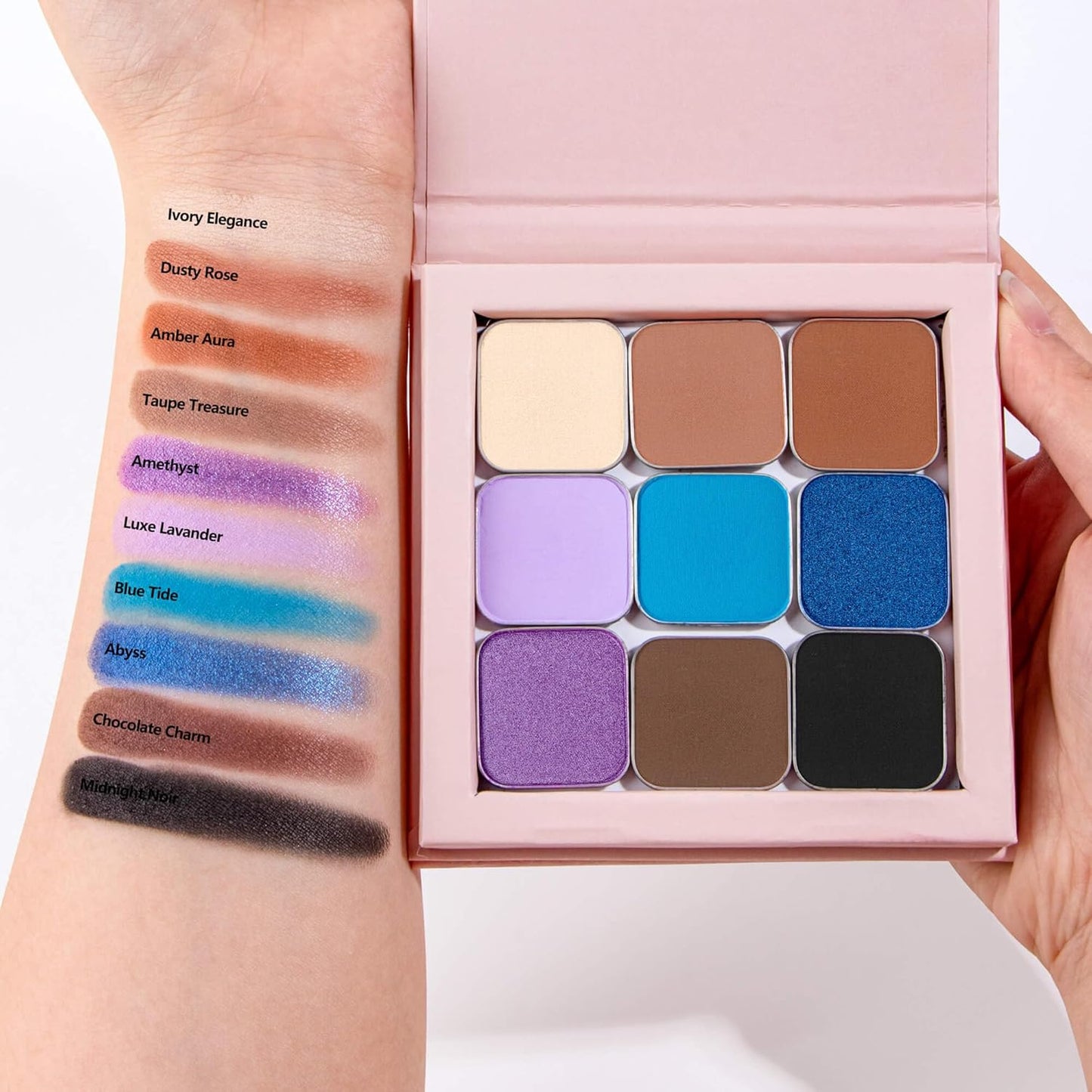 Matte Eyeshadow – Soft Muted Rose with Brown Tones, Natural Look, Easy to Blend, Magnetic Pan for Custom Palette Easy to Apply and Remove (Dusty Rose)-Velvo Beauty