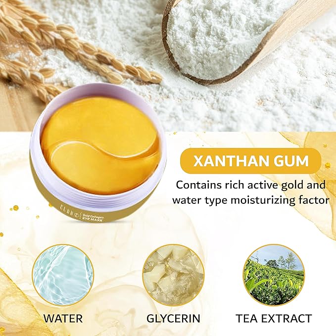 32 Pairs 24K Gold Under Eye Patches - Dark Circle & Puffy Eye Treatment - Anti-Aging Hydrogel for Wrinkle Reduction & Skin Rejuvenation - Reduces Wrinkles & Freshens Skin-Velvo Beauty