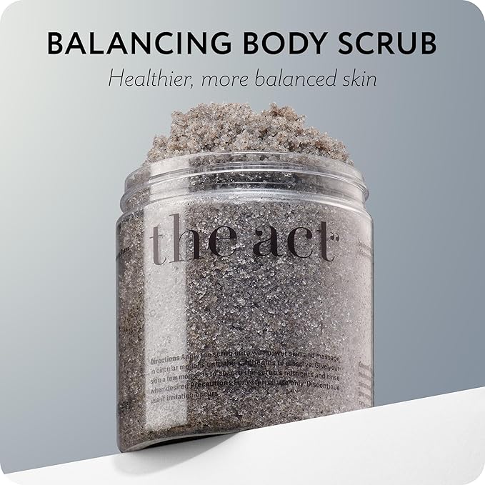 Exfoliating Balancing Body Scrub with Black Cumin Oil - Sea Salt Formula for Smooth & Radiant Skin - Home Spa Care, Gift for Women Men, Vegan, Organic 10.58 Oz-Velvo Beauty