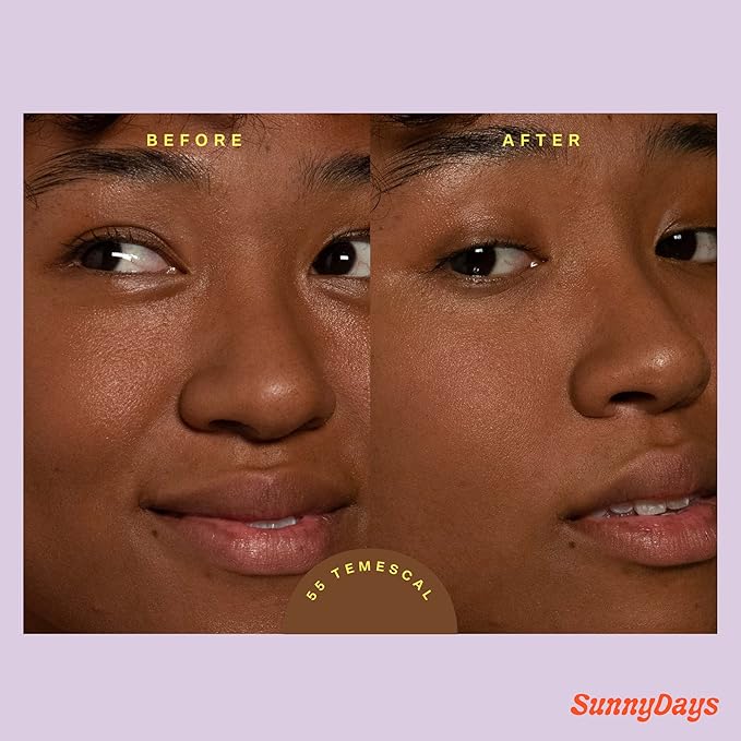 Tower 28 Beauty SunnyDays SPF 30 Tinted Mineral Sunscreen - For Sensitive Skin - 2-in-1 Facial Broad Spectrum UVA/UVB Protection + Foundation – Shade 55 TEMESCAL, 1 Fl Oz-Velvo Beauty