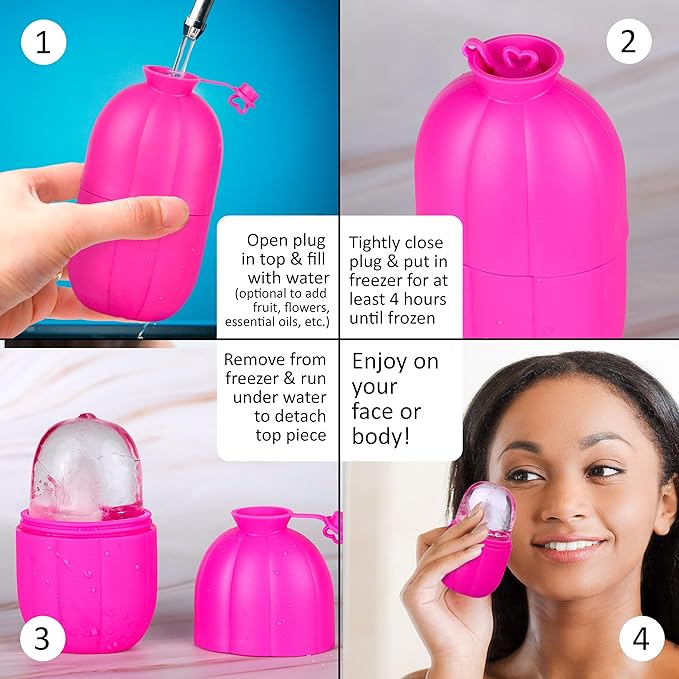 Ice Face Roller - 1pc Ice Roller for Face, Ice Facial Tools, Face Depuffer | Skincare Beauty Tools + Accessories-Velvo Beauty