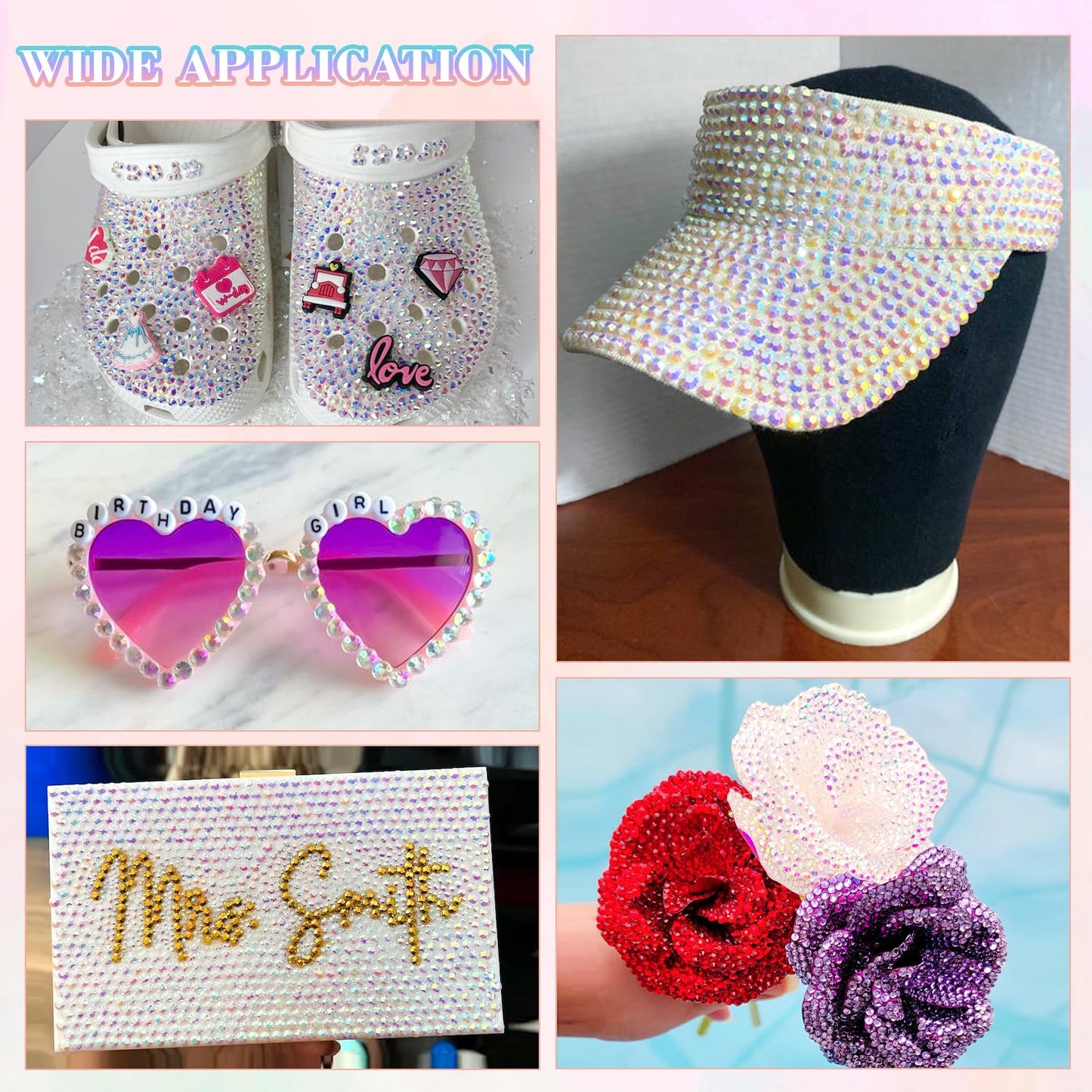 25000Pcs Resin Jelly Rhinestones with Tweezers for Crafting, 2-6mm Mixed Sizes (Transparent AB) Non Hotfix Flatback Gems, Bedazzling Crystal for DIY Crafts Clothing Tumblers Mugs Shoes Decor Nail Art-Velvo Beauty