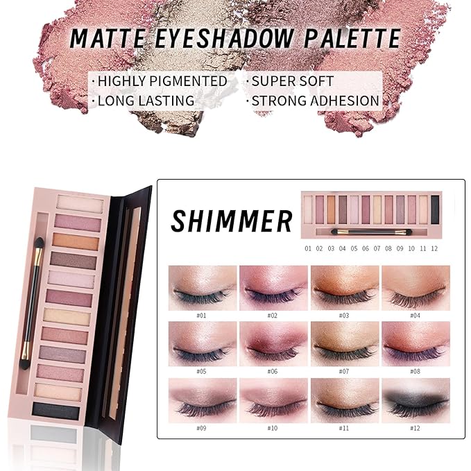 Makeup Kit Set for Women, Makeup Present for Women Teen Girl, Eyeshadow Foundation CC Cream Face Primer, Makeup Brush Sponge, Lipstick, Eyebrow Soap Pencil Mascara Eyeliner Cosmetic bag-Velvo Beauty