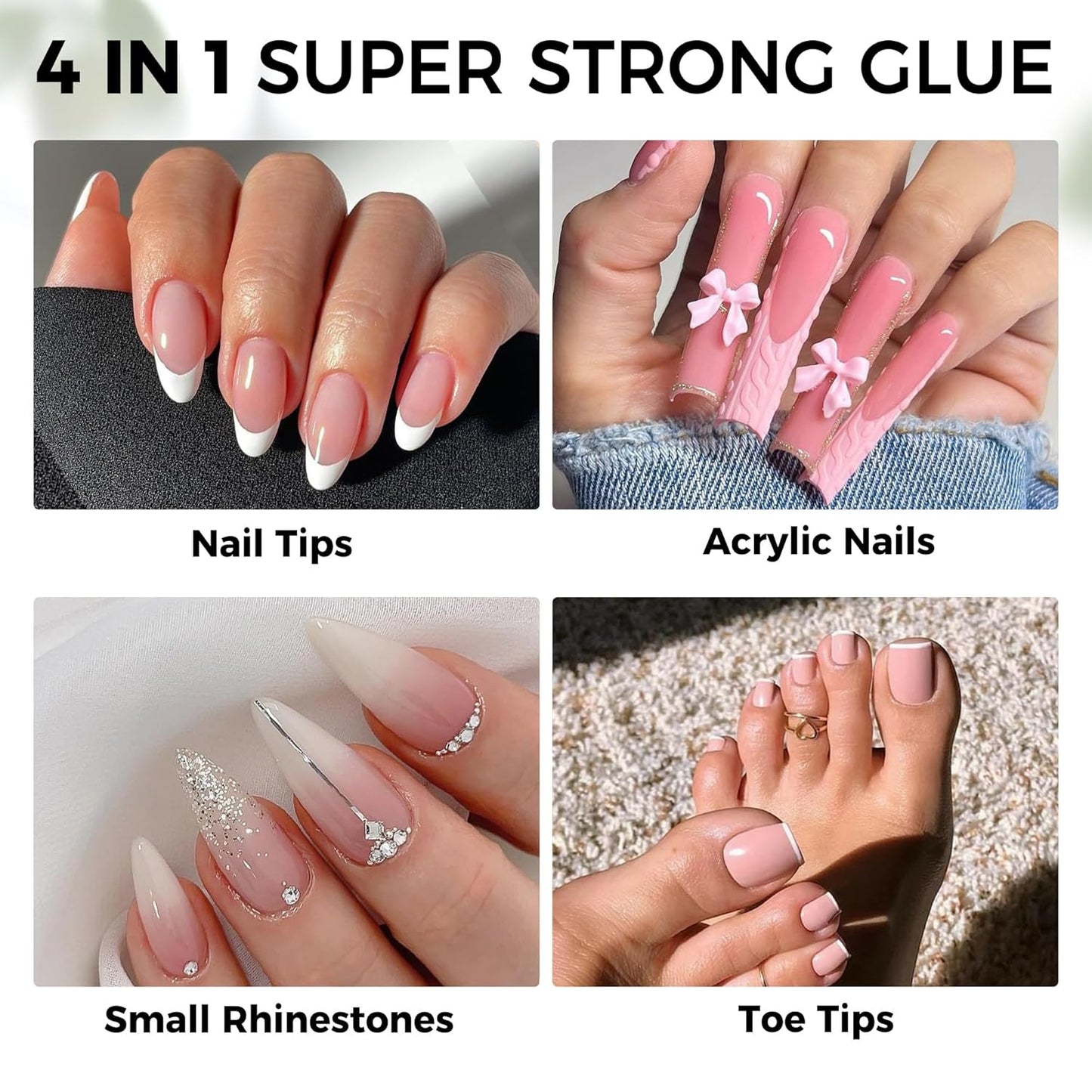 40ml Super Strong Nail Glue Soft Solid Gel Nail Glue for Press Ons Acrylic Nails, Mess Free, Lamp Curing Needed, Durable & Long-Lasting-Velvo Beauty