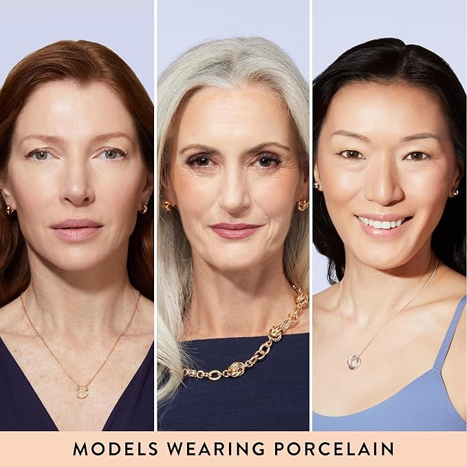 LAURA GELLER NEW YORK Baked Balance-n-Brighten Foundation with Kabuki Brush Makeup Set, Porcelain-Velvo Beauty