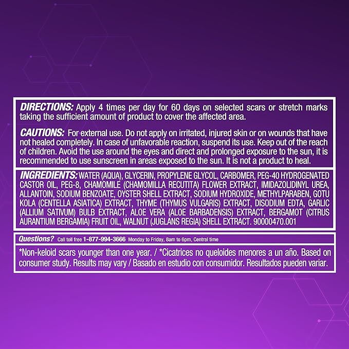 Cicatricure Advanced Scar Gel for Face & Body - Proven Results in 2 Weeks, Scar Treatment for Surgical Scars, Stretch Marks, Scars of Burns and Injuries, Acne Scar Treatment, 1 oz (28 g) - Pack of 3-Velvo Beauty